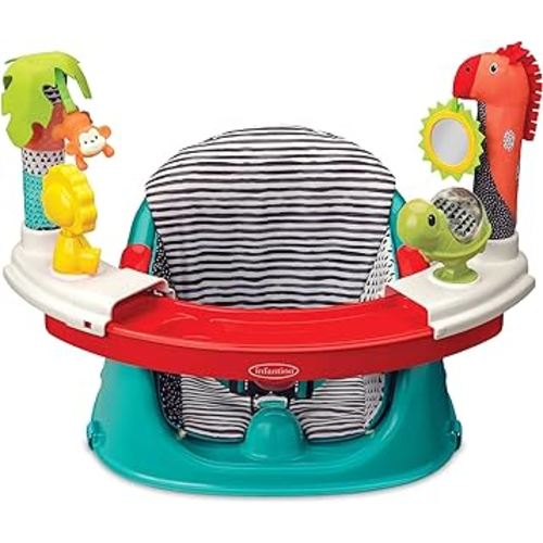 Infantino 3-in-1 Grow-with-Me Discovery Seat and Booster, Baby Activity Seat, Booster Seat for Dining Table with Removable Tray Multi