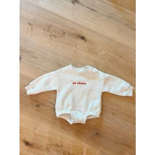 Custom embroidered chiefs infant bubble romper