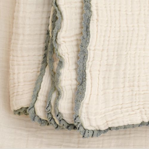Soft, Heirloom Lace Baby Blanket | Organic Cotton Gauze | Willaby – willaby