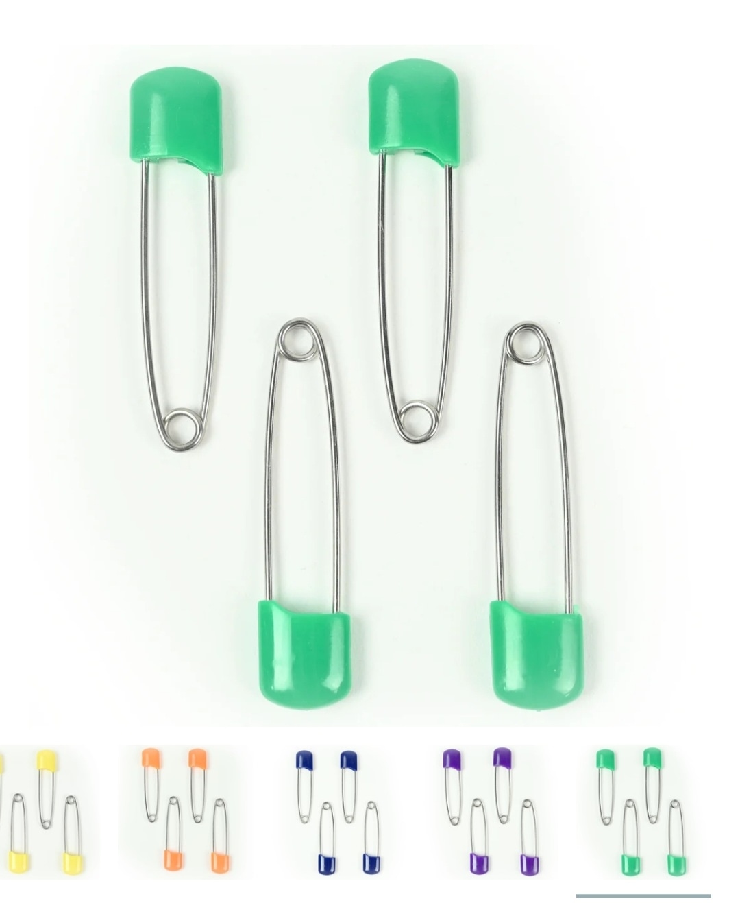 Plastic Headed Diaper Pins - 4 Pack