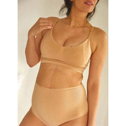 Nursing and Pumping Bra - Sand - Size S