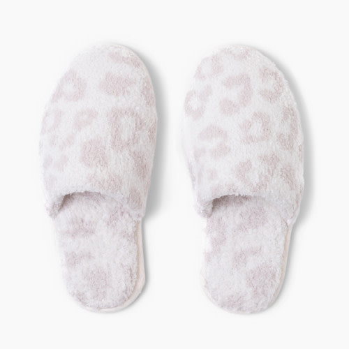 Barefoot Dreams CozyChic Barefoot in the Wild Slipper - Cream/Stone, M