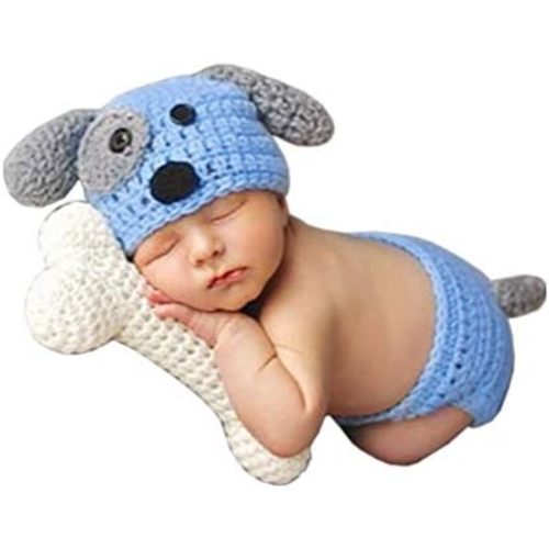 SUNBABY Newborn Photography Props Baby Knitting Wool Material Photography Costume Cute Animal Style Baby Crochet Clothes