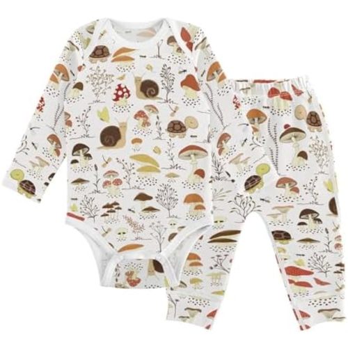 vvfelixl Baby Bodysuits Pants Sets Guitar Headphones Long Sleeve Baby Clothes For Boys Girls 0-24M Black
