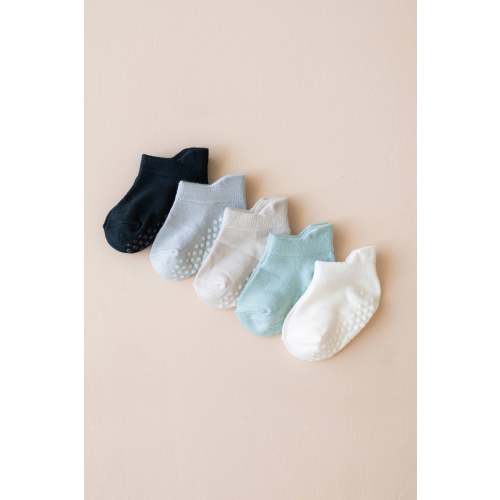 Baby Bamboo Ankle Socks Combo 5-Pack in Neutral | Kyte Baby