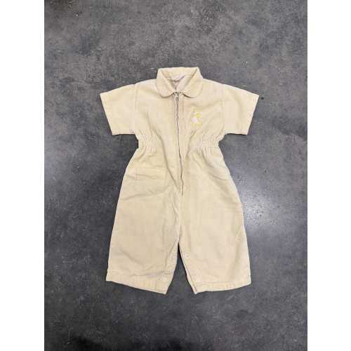 Kids Vintage Health-tex 70s/80s Corduroy Tan Jumpsuit
