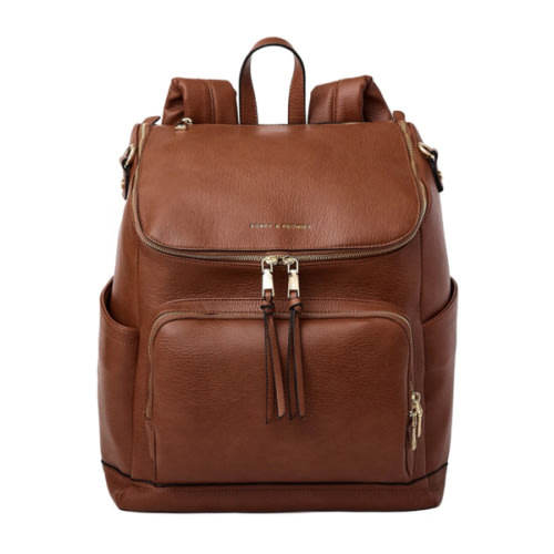 Poppy and Peonies | Lullaby Diaper Backpack (Chestnut)