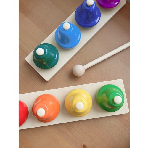 Wooden Desk Bells Set 8 Notes Diatonic Hand Bells Kids Musical Instruments Toddler Toy Instruments Baby Musical Toys - Etsy