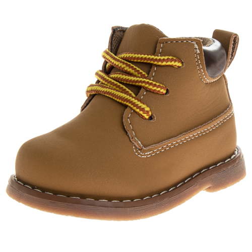 Josmo Kids Lace Up Casual Boots. (Infant/Toddler) - Wheat, Size: 4