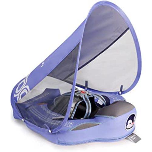 2024 Newest Mambobaby Baby Pool Float with Canopy & Tail Mambobaby Baby Swim Float Non-Inflatable Solid Baby Float Upgrade Soft Waterproof Skin-Friendly Material Infant Swim Float
