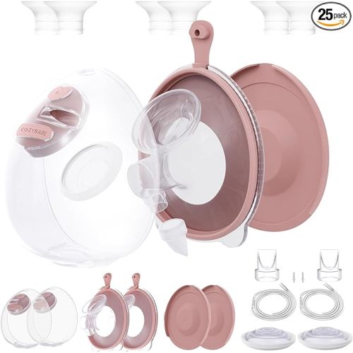 Two Complete Sets Compatible with Spectra S1/S2/S9 Breast Pump Replacement Parts (24mm Two Complete Sets with 17/19/21mm Flanges)