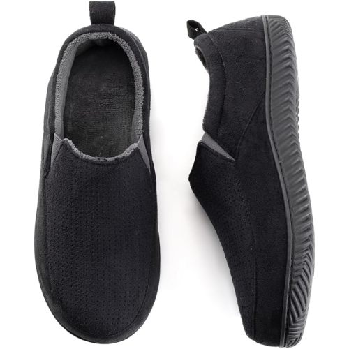 RockDove Men's Breathable Mesh Memory Foam Slipper with Nonslip Sole