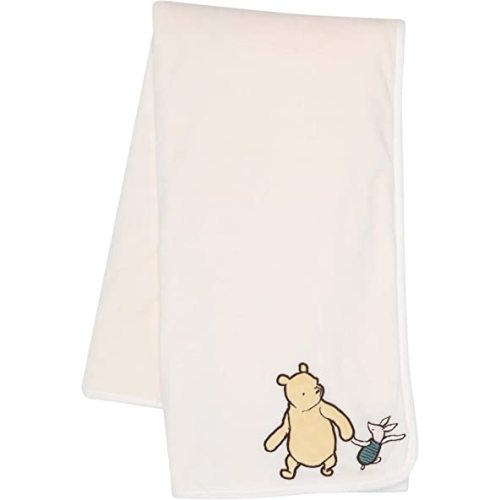 Lambs & Ivy Disney Baby Storytime Pooh Ultra Soft Fleece Baby Blanket - Cream