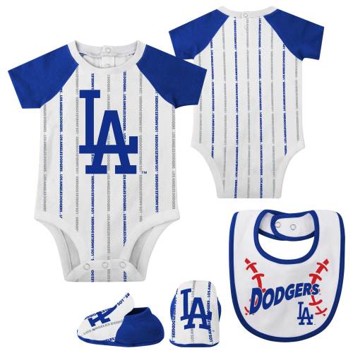 Lids Los Angeles Dodgers Newborn & Infant Three-Piece Love of Baseball Bib,  Bodysuit Booties Set - Royal/Heather Gray