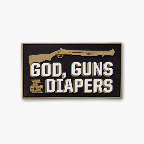 God, Guns & Diapers Patch - Shotgun