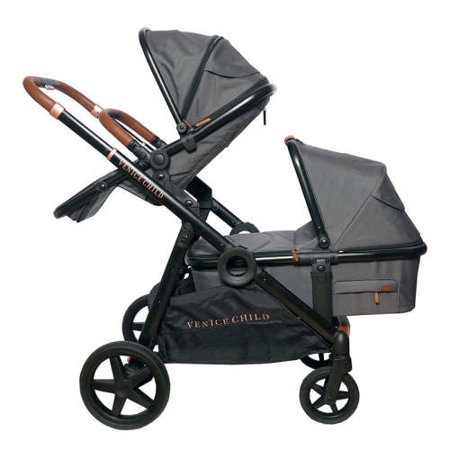Venice Child Maverick Single to Double Stroller with Bassinet  - Twilight