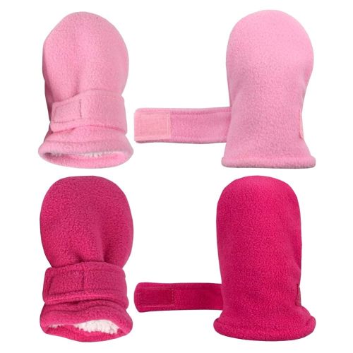 N'Ice Caps Baby Toddler Mittens Kids 2 Pairs Fleece Gloves Winter Warm Sherpa Lined