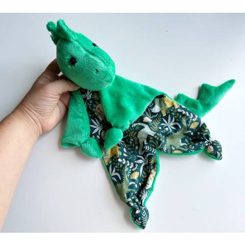 Dinosaur baby lovey blanket, dino nursery decor, dinosaur baby shower gift