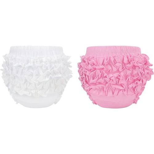 Century Star Baby Bloomers Ruffle Diaper Cover for Toddler Girls Newborn Toddler Kids Panties Bloomers Girl's Cotton Shorts