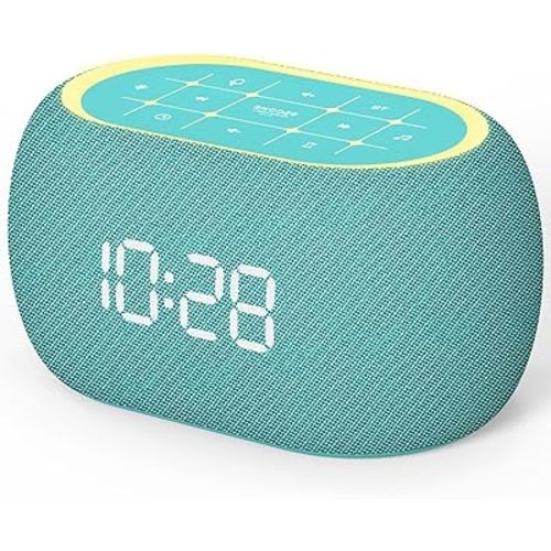 ANJANK White Noise Sound Machine Alarm Clock with HiFi Bluetooth Speaker, 21 Soothing Sounds/7 Night Lights/8 Alarm Sounds/30-Level Volume/0-100% Dimmer, Noise Maker for Boys Teens Kids Sleep, Bedroom