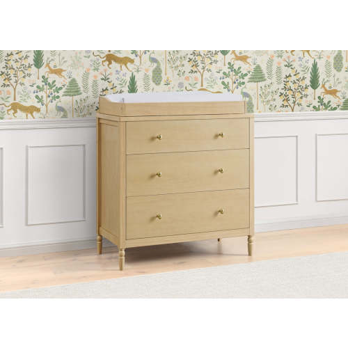 Serena 3 Drawer Dresser with Changing Top and Interlocking Drawers | Delta Children