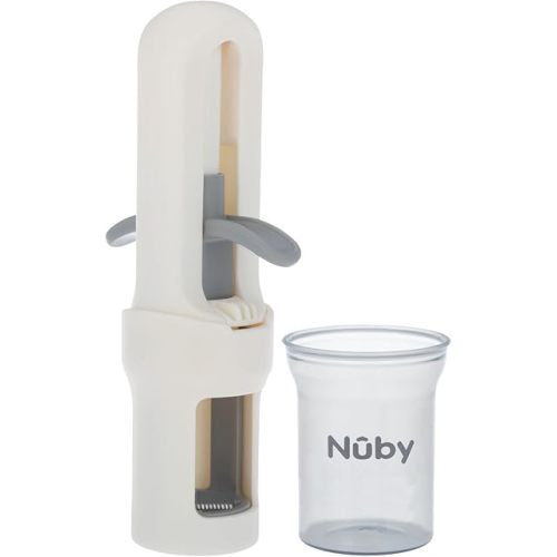 Nuby Grape Cutter Tool – Safe Grape Slicer for Toddlers, Kids & Babies | Fruit Cutter for Snacks, Meals & Baby-Led Weaning, Gray