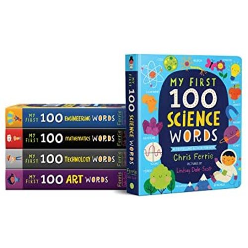 My First 100 STEAM Words Book Set from Baby University: Introduce Babies and Toddlers to Science, Technology, Engineering, Mathematics, Art and More! (My First STEAM Words)