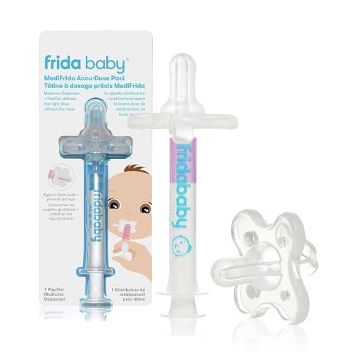 Frida Baby Medicine Pacifier, Medi Frida Baby Medicine Syringe & Accu-Dose Pacifier, Baby Medicine Dispenser for Mess & Fuss Free Use