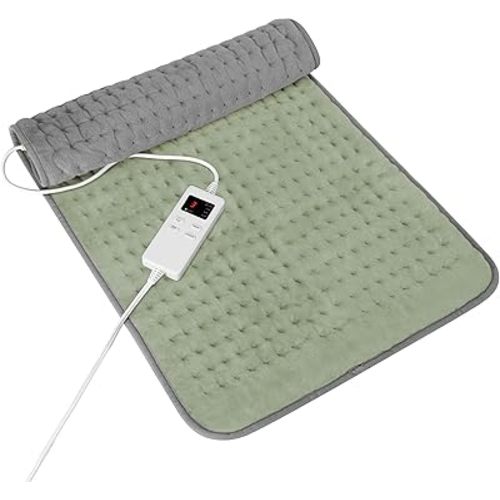 Heating Pad for Full Body Pain Relief 6 Heat Levels 4 Timers Soothes Back, Waist, Neck & Leg Aches Moist Machine Washable Holiday Wellness Gift