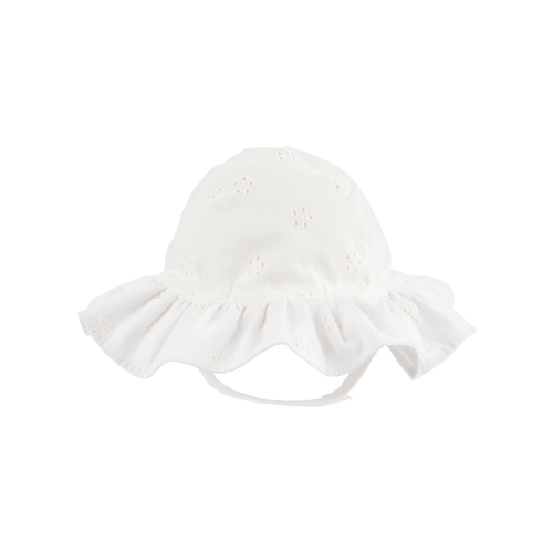 Ivory Baby Eyelet Sun Hat - Cream