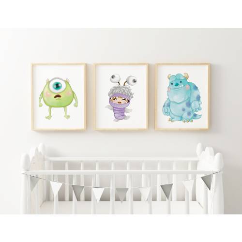 Monsters Inc. Nursery Kids Room Decor Prints