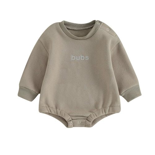 VISGOGO Newborn Infant Baby Boy Girls Oversized Romper Little Dude Sweater Onesie Coming Home Outfit Neutral Clothes