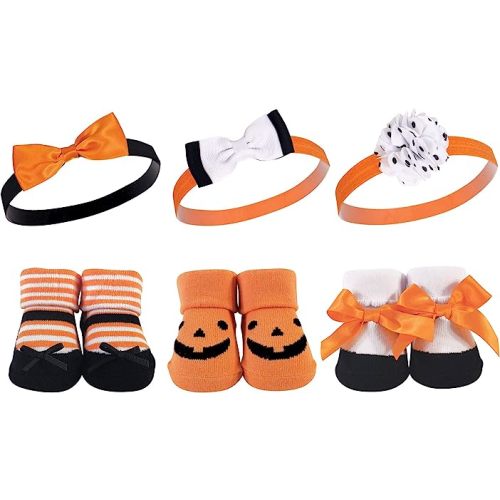 Hudson Baby Girl's Headband and Socks Giftset
