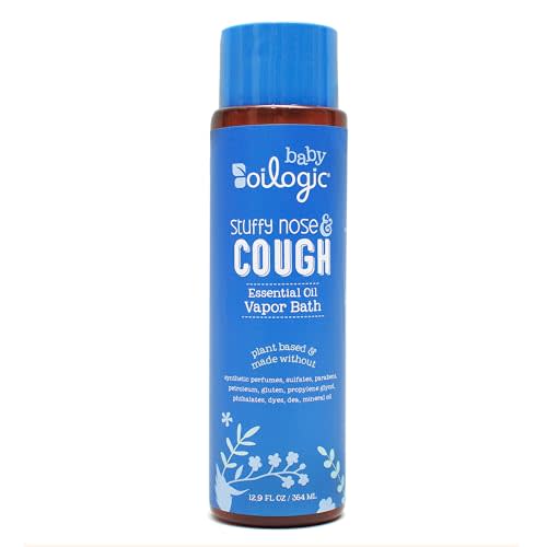 Oilogic Stuffy Nose and Cough Vapor Bath Relief for Babies & Toddlers, Essential Oil Breathe Blend - Naturally Soothes with 100% Pure Lavandin, Orange, Eucalyptus Oil & More - 12.9 fl oz
