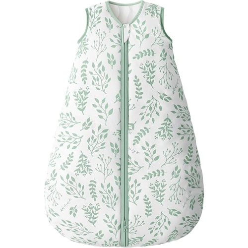 Yoofoss Baby Sleep Sack 6-12 Months, TOG 2.5 Baby Wearable Blanket with 2-Way Zipper, 100% Cotton Fabric Winter Newborn Sleeping sack, Warm Soft Comfy(Medium)