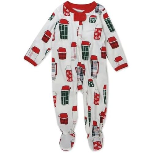 HonestBaby Baby Holiday Sleep & Play Footed One-Piece Pajama Sleeper 100% Organic Cotton