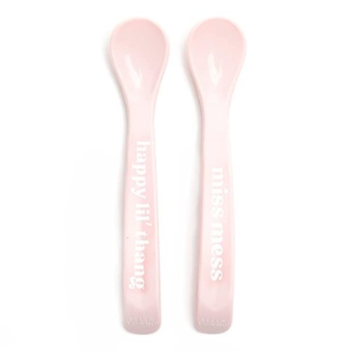 Bella Tunno Wonder Spoons - Soft Baby Spoon Set Safe for Baby Teething & Toddler  Spoons, Food-Grade BPA Free Silicone Self Feeding Spoon 2pk, Love Food  Critic 