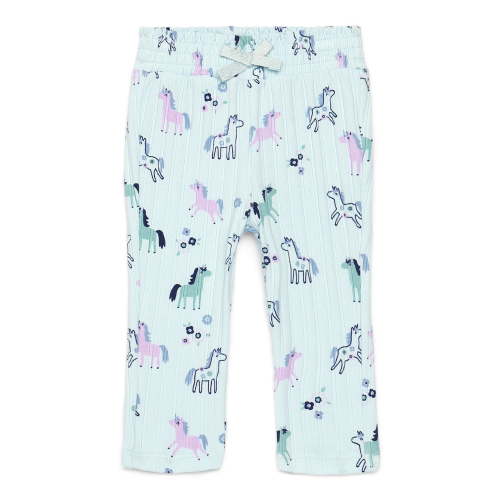 Garanimals Baby Girl Ruffle Waist Print Ribbed Leggings, Sizes 0M-24M