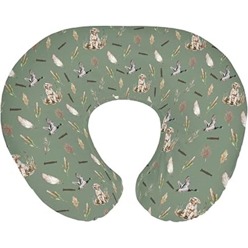 Duck Hunting Hunter Baby Nursing Pillow Covers for Boy Girl Flying Mallard Ducks Dog Reef Feathers Nursery Pillowcase for Breastfeeding Pillows Soft Stretchy Wild Bird Slipcovers for Newborn Infant
