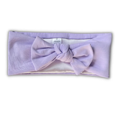 Satin-lined Bow Headband for babies – Aarin & Co. Purple