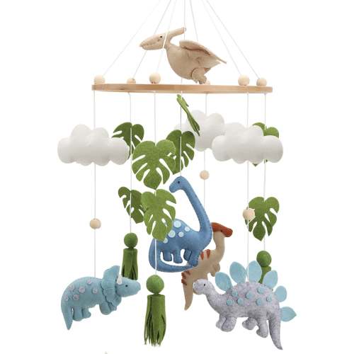 Sleepy Time Felt Mobiles - Blue Dinos & Pterodactyl
