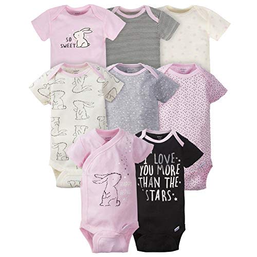 Gerber Baby-Girls 8-Pack Short Sleeve Onesies Bodysuits