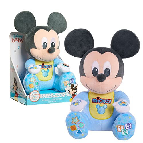 Disney Baby Musical Discovery Plush Mickey Mouse, Officially Licensed Kids Toys for Ages 06 Month by Just Play