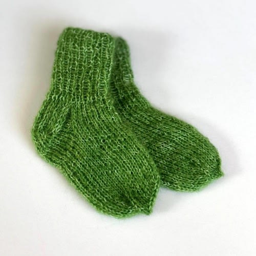 Hand-Knit Wool Baby Socks
