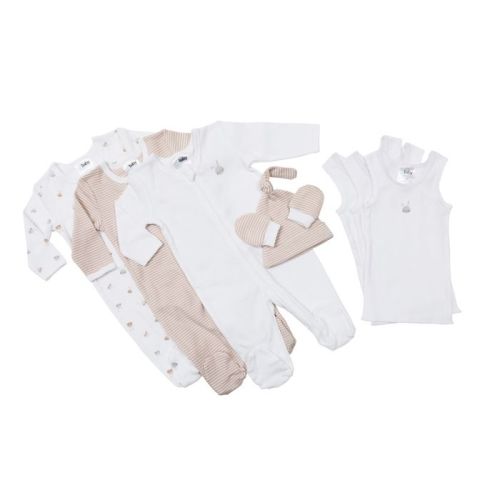 4Baby 8 Piece Set Newborn Bunny White | Baby Clothes Sets | Baby Bunting AU