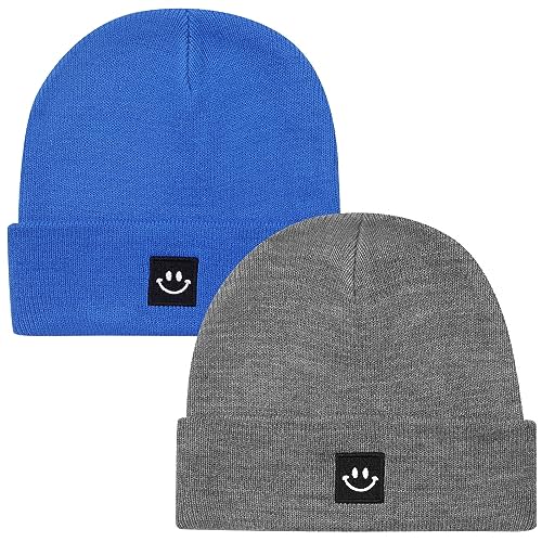 Paladoo 2Pack Baby Beanie Knit Toddler Hat for Girls Boys 0-8 Years
