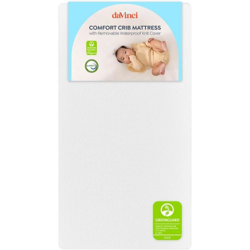 Davinci Comfort Crib Mattress, Firm Support, Lightweight, Removable Cover, Greenguard Gold Certified, CertiPUR-US® Certified