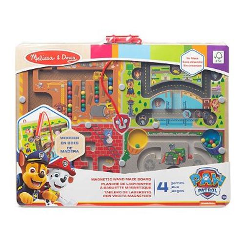 Melissa & Doug PAW Patrol Wooden 4-in-1 Magnetic Wand Maze Board