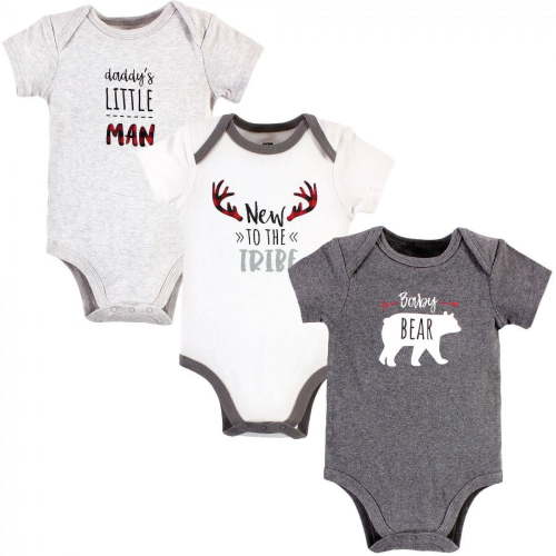 Hudson Baby Infant Boy Cotton Bodysuits, Daddys Man, 6-9 Months