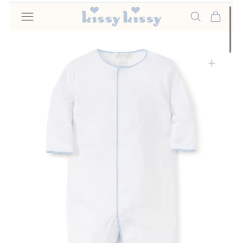 White/Blue New Premier Basics Footie